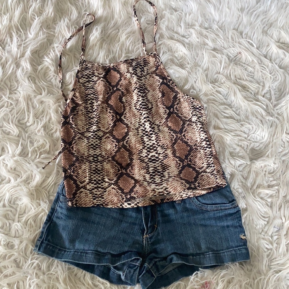 Shein snake skin top